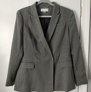 Calvin Klein Grey Striped Blazer